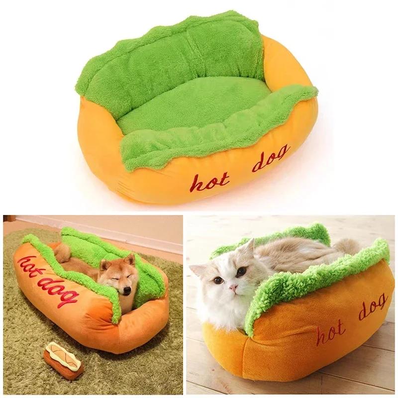 Hot Dog Bed Pet Lounger Doggie Kennel Cat Puppy Warm Soft Removable House Sofa Mat Basket Blanket 1005008138532653