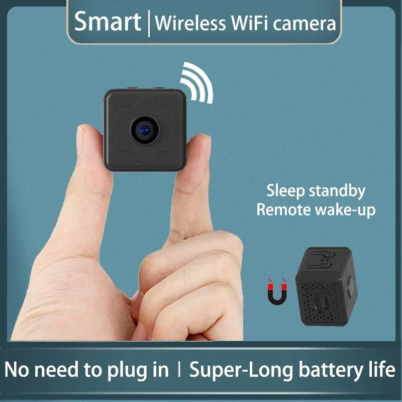 Mini Camera Wireless Wifi Remote Monitor Camera Tiny Home IP Camera No Need to Plug in Super-Long 1005008139936590