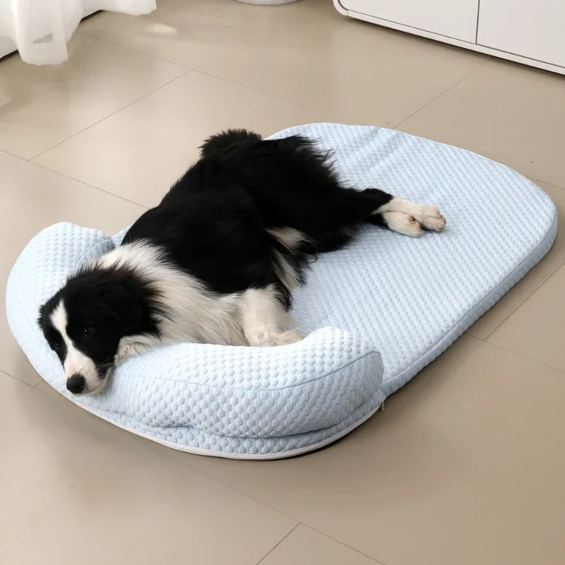 Removeable Summer Dog Bed Ice Silk Cooling Pet Mat Foam Sleeping Sofa Puppy Kennel Summer Cooling 1005008157150387