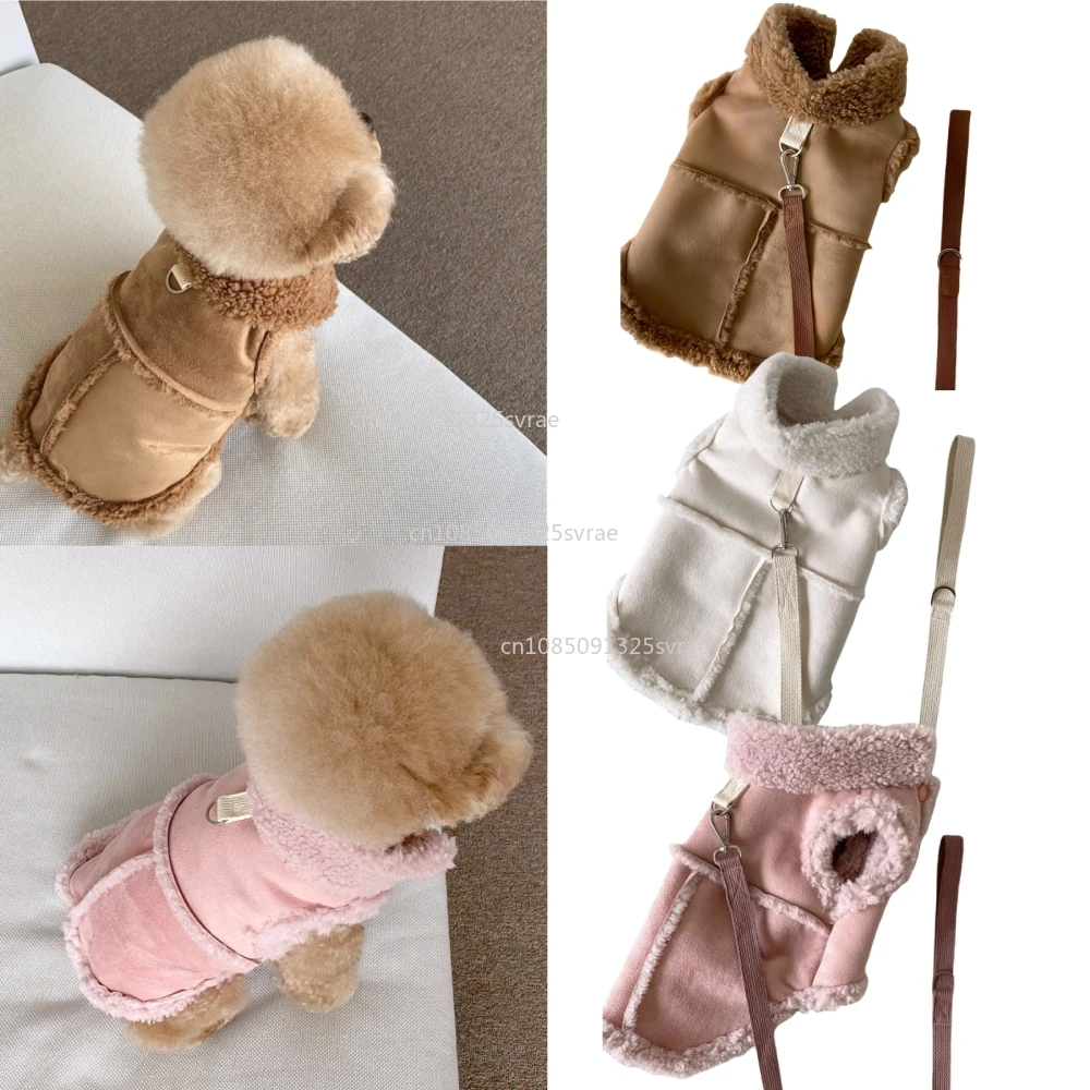 강아지옷 Dog Vests Winter Plush Warm Pet Dog Clothes for Small Medium Dogs Jackets Puppy Clothing 1005008160110688