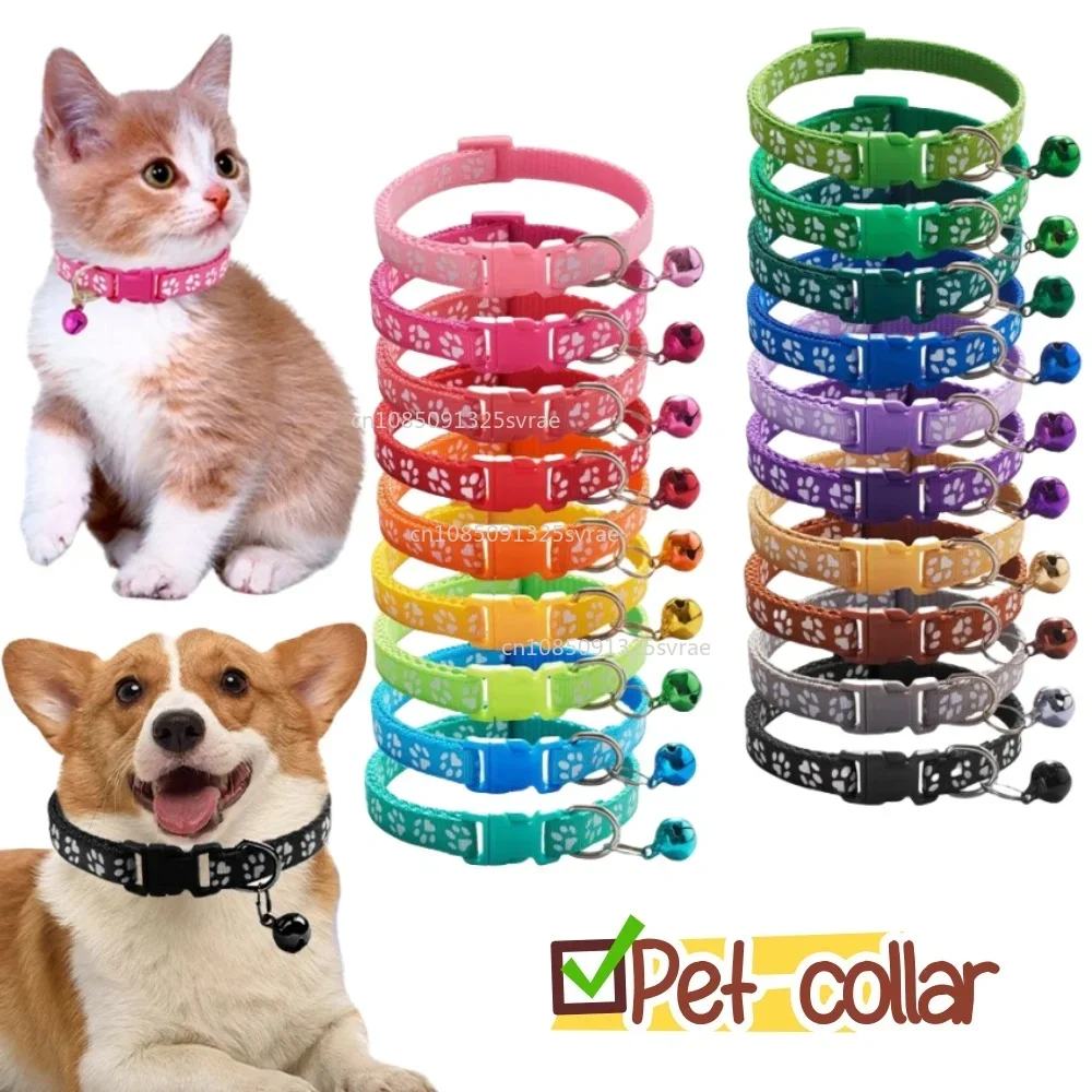 Dog Cat Pet Collar with Bell Perro Gatos Necklace Reflective Adjustable for Puppy Kitten Chihuahua 1005008160136474