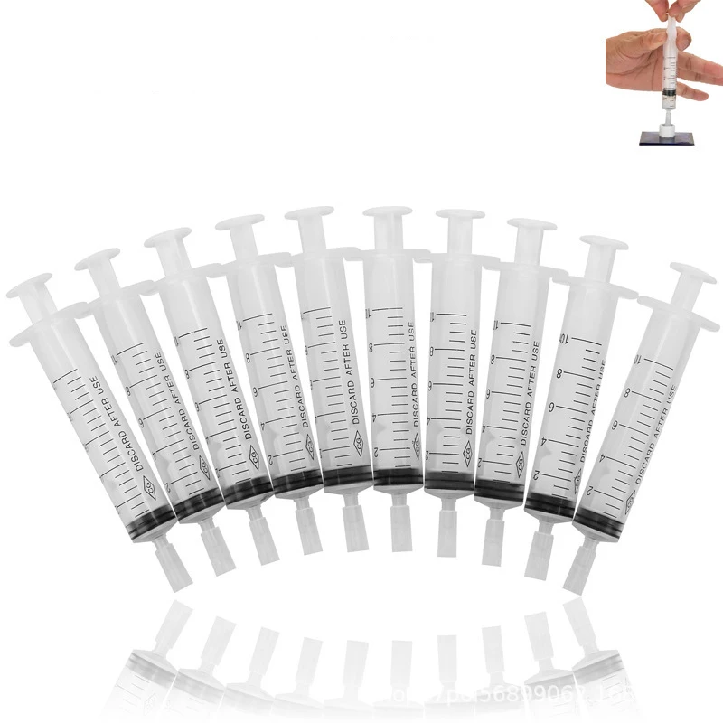 Disposable Plastic Injector Syringe No Needle for Lab Nutrient Measuring Small Pet Food (10pcs) 1005008170790761