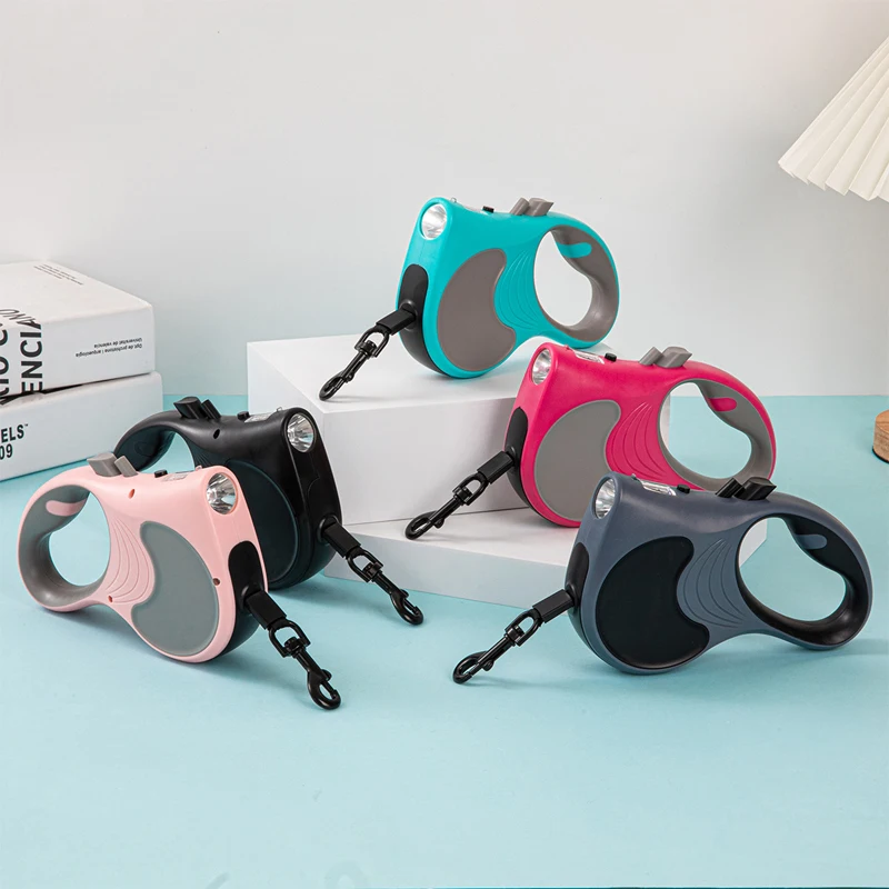 Automatic Retractable Dog Leash LED Luminous Rechargeable for Medium Large Dogs Cats Retractable (5m) 1005008179735195