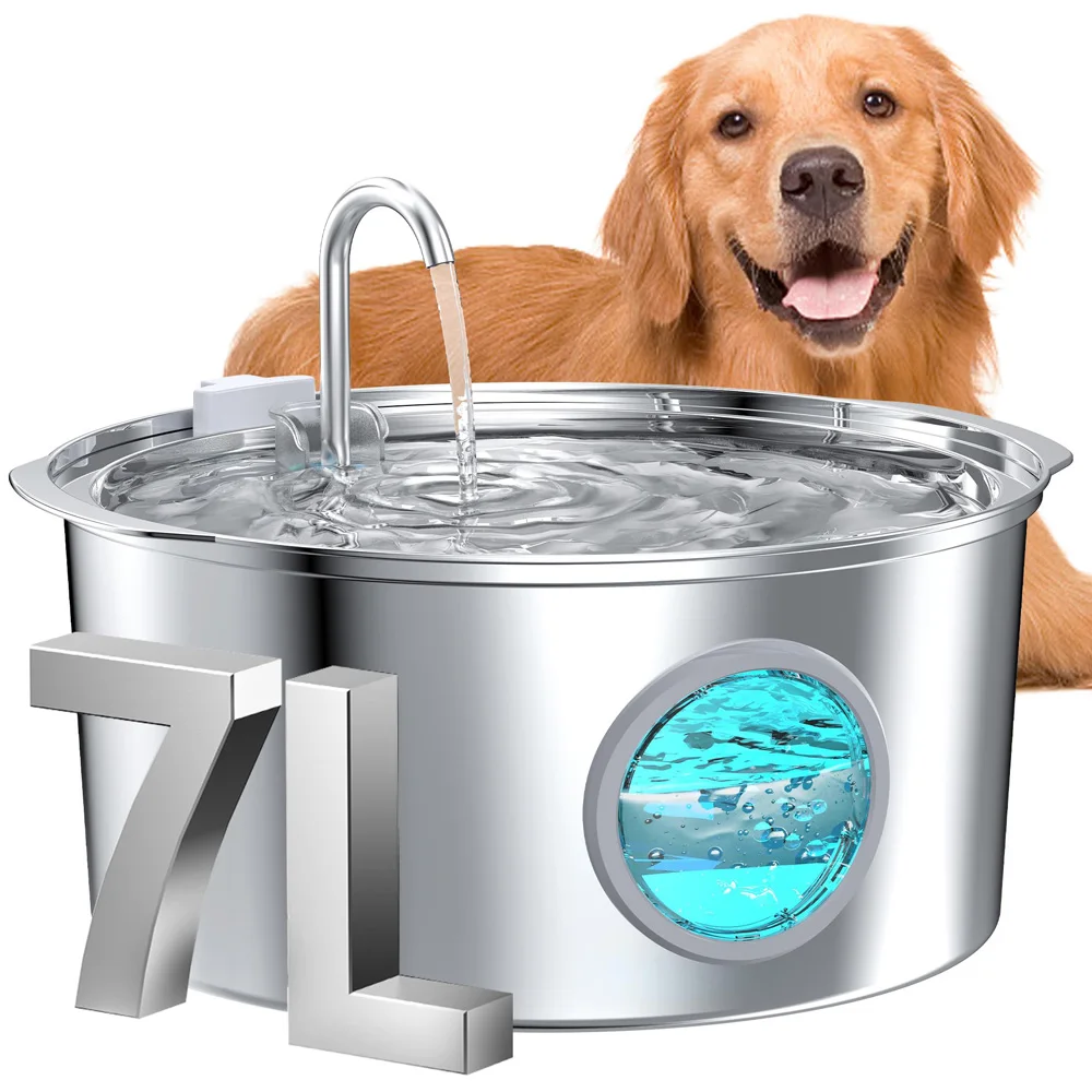 Large Dog Water Fountain, Stainless Steel Ultra-Quiet Dog Water Fountain for Large Dogs 1005008186585230