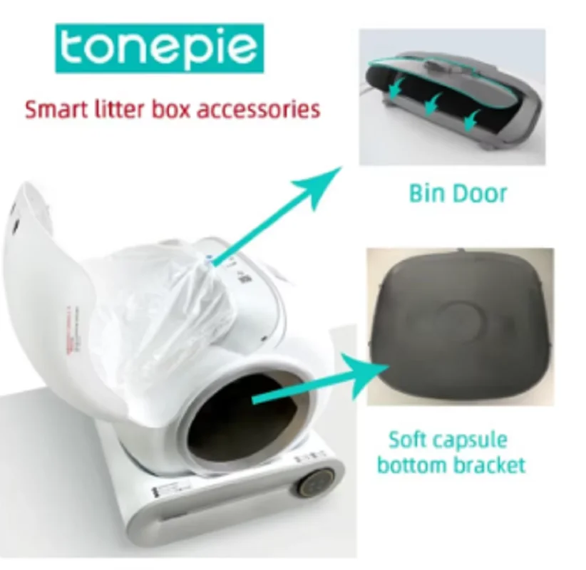Tonepie Automatic Cat Litter Box Accessories Baffle Sand Barrier Bin Door Pad Smart Tray Accessori 1005008188778916