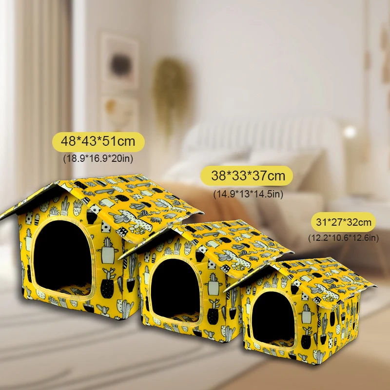 Cat House for Outdoor Waterproof Cats Dog Houses Villa Tent Collapsible Pet Shelter Foldable Pet 1005008202331449