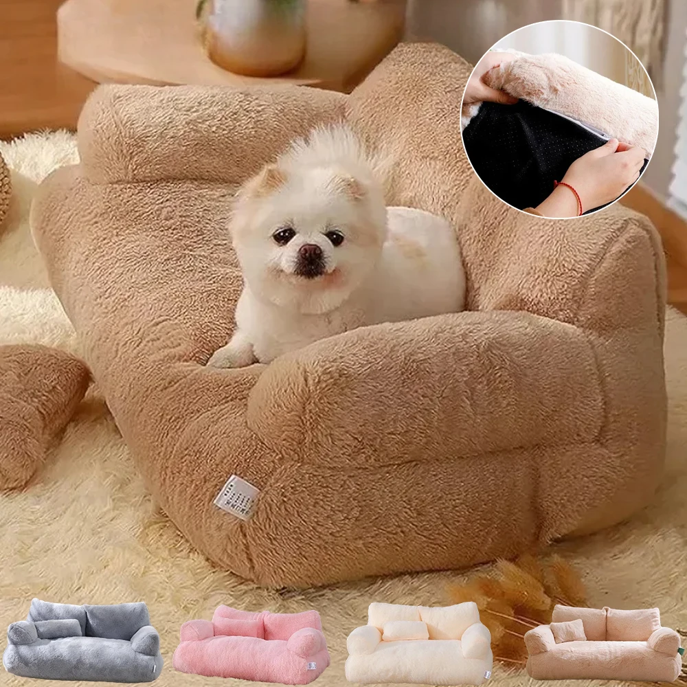 Pet Couch Cat Sofa Fluffy Plush Calming Washable Sleeping Cats Sofa Bed for Home Indoor Cushion Dog 1005008208113276