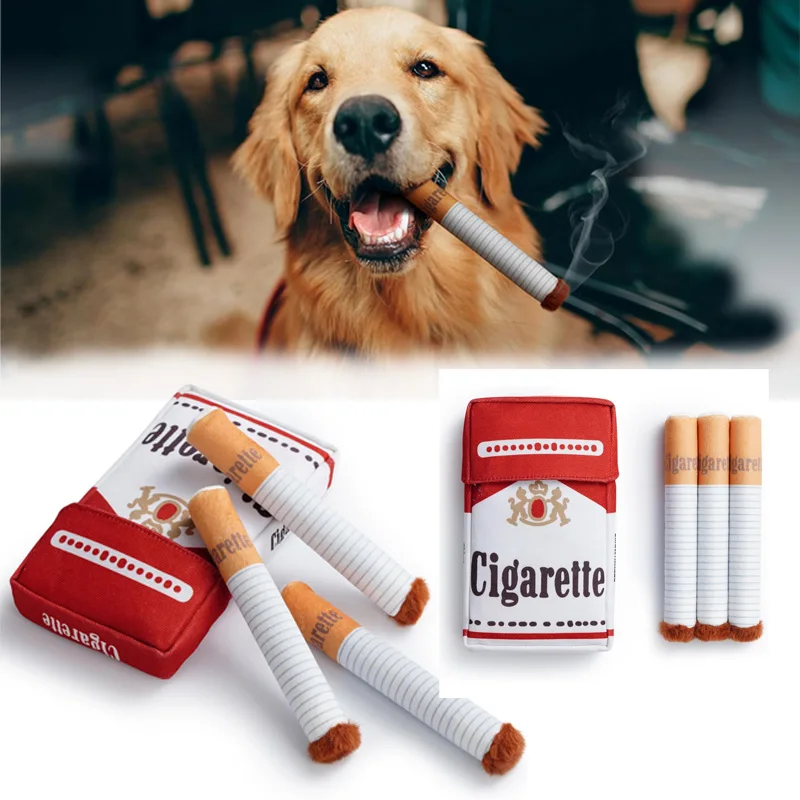Funny Interactive Plush Dog Toys Creative Cigarette Interactive Giggles Funny Plush 1005008209000055