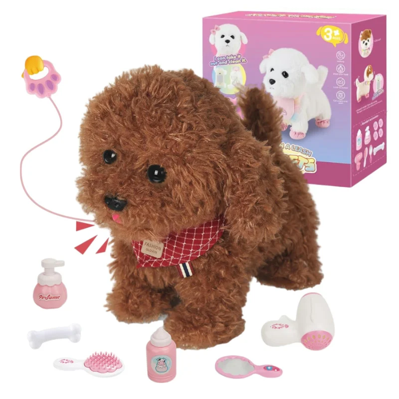 Interactive Electronic Puppy Toys for Kids, Walking Dog Toy with Leash, Remote Control 1005008213636664