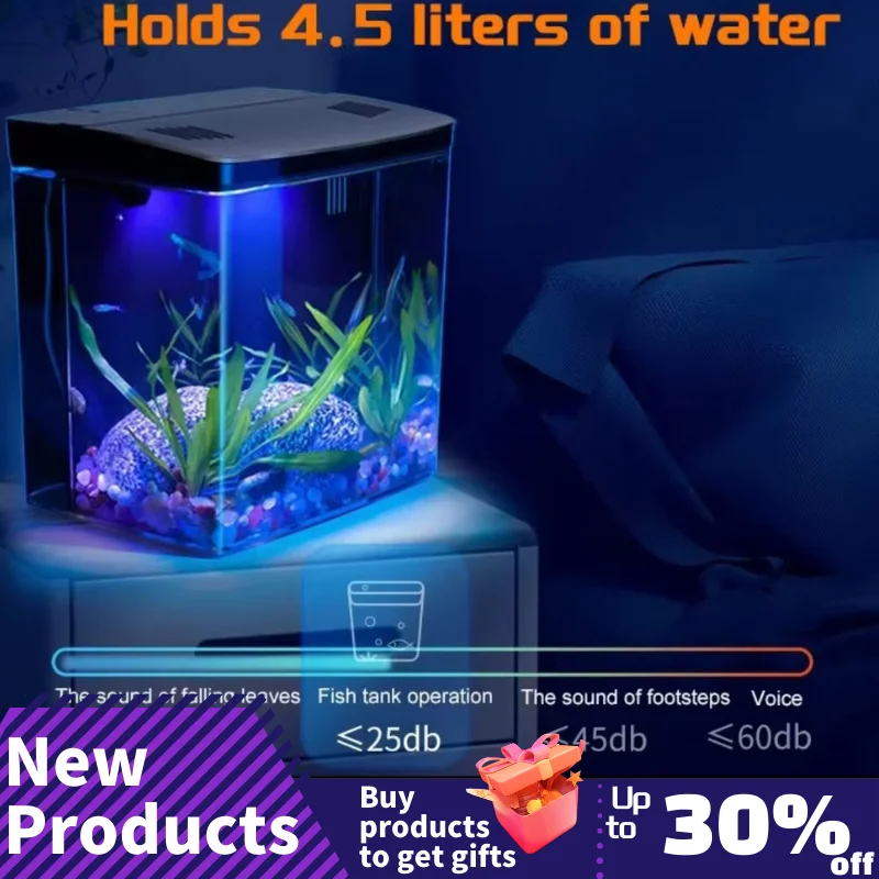 Fish Tank Living Room Small Mini Douyu Tank Household Tabletop Ecological Tank Self Circulating 1005008229454962
