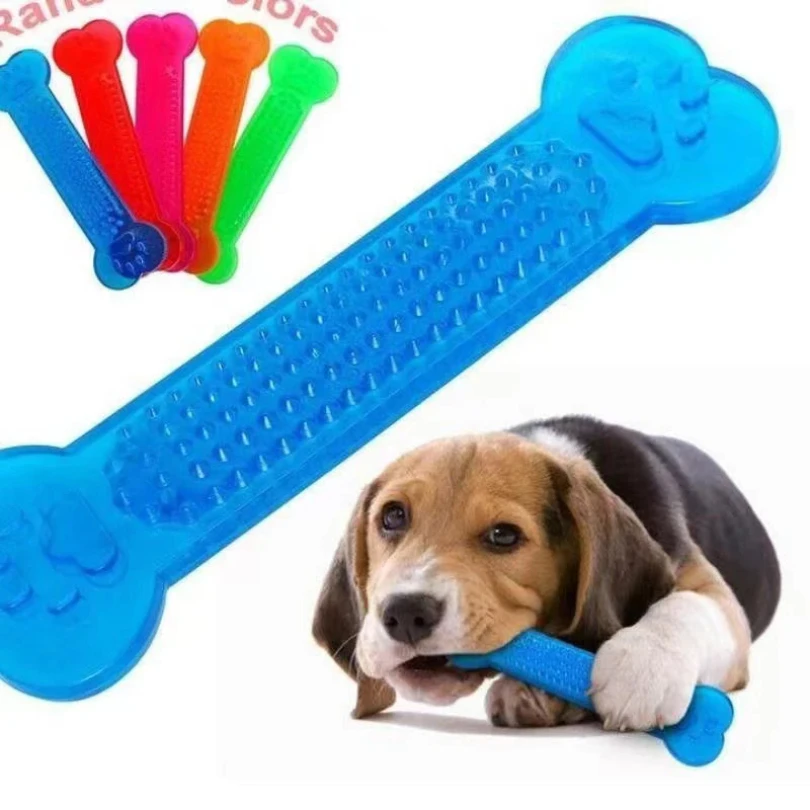 Pet Dog Chew Toys Rubber Bone Toy Aggressive Chewers Dog Toothbrush Doggy Puppy Dental 1005008247201233