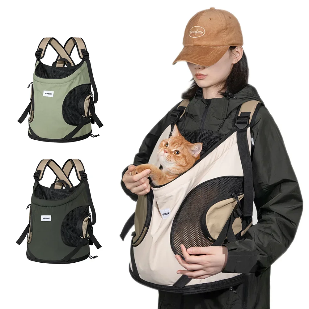 Cat Small Dog Carrier Breathable Canvas Portable Backpack Puppy Kitten Travel Chest Sling Bag Pet 1005008252011165