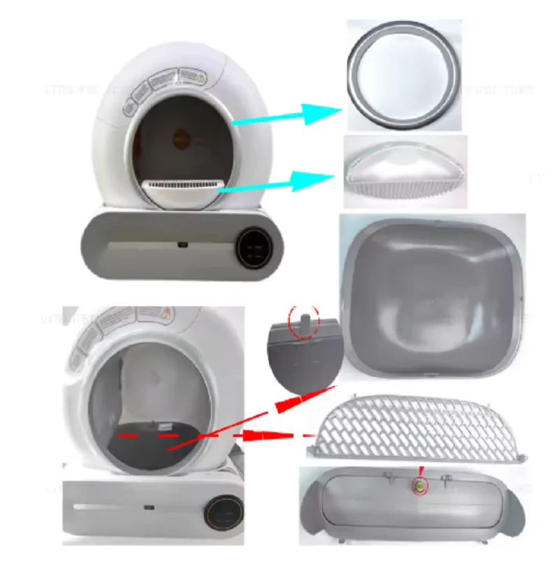Automatic Cat Litter Box Accessories Bin Door Collecting Feces Bottom Capsule Garbage Bag for Cat 1005008269422956