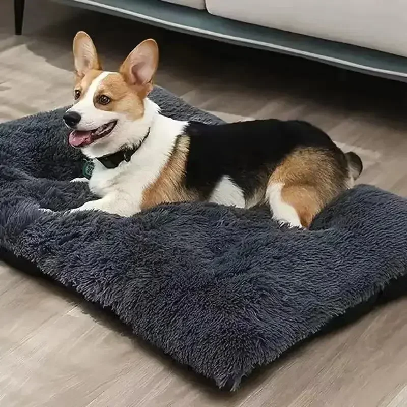 OTAUTAU Large Dog Bed Washable Plush Pet Bed Warm Dog Cushion Sleeping Mat Comfoetable Pet Mats 1005008275059461
