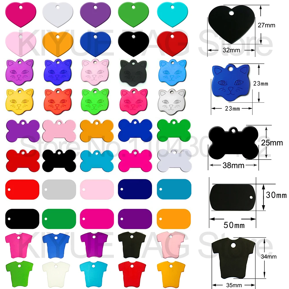 Pet Supplies Custom Personalized Cat Collar Name Tag Custom Engraved Dog ID Tag Aluminum (100PCS) 1005008284557069