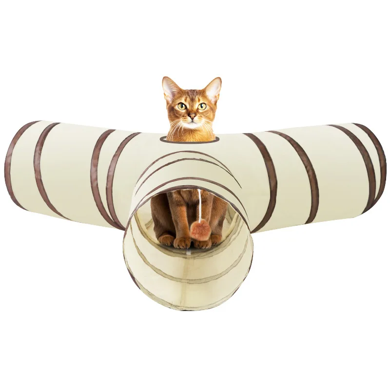 Cat Tunnel Long T/Y Ways Play Foldable Funny Interactive Indoor Toys Games Kitty Cubes Pet Supplies 1005008289671914
