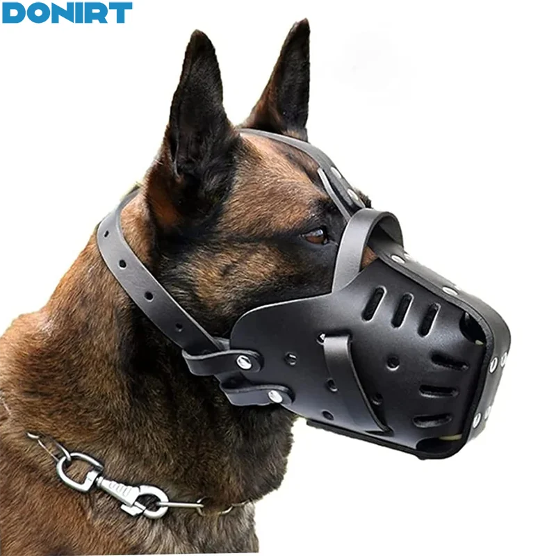 Leather Pet Dog Basket Muzzles German Shepherd Doberman Anti Bite Mouth Cage Training Defense Masks 1005008290059073