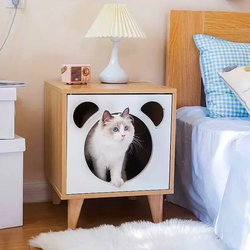 Winter Cat Nest Living Room Solid Wood House People and Pets Share Furniture Storage Cabinet Pet 1005008295353434