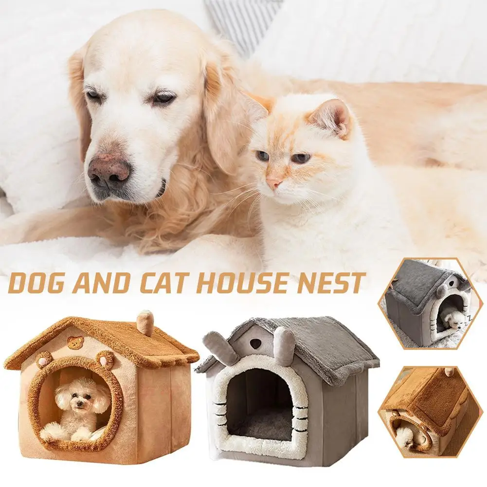 Foldable Pet House Removable Washable Durable Cat House Puppy Sofa Pet Bed House for Extra Small 1005008300567318