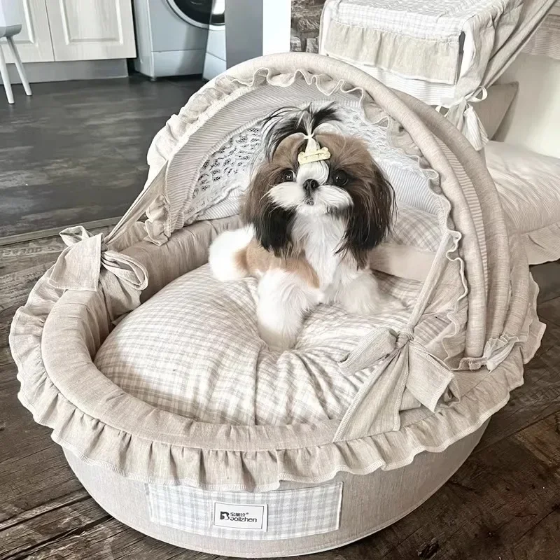 Indoor Dog Kennel Soft Playpen Booth Dogs Villa Luxury Small Dogs Cradle Beds Sleeping Teddy Large 1005008307981223