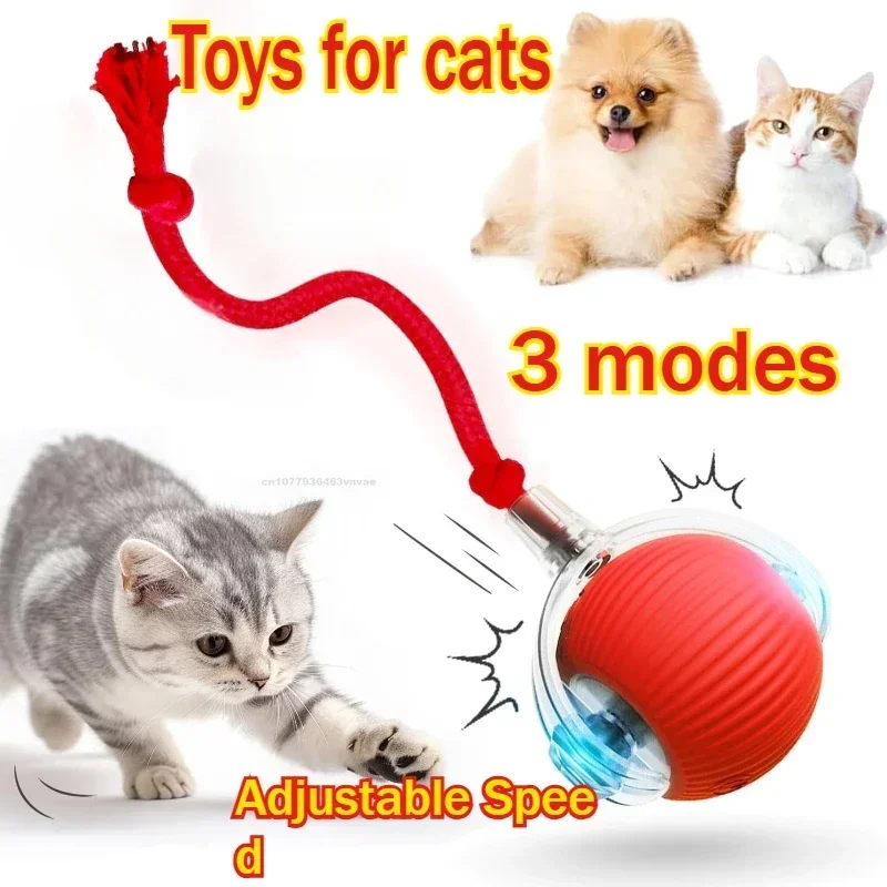 Cat Toys Electric Dog Ball Toys Automatic Rolling Ball Rechargeable Pet Interactive Plush Toy Dog 1005008308200926