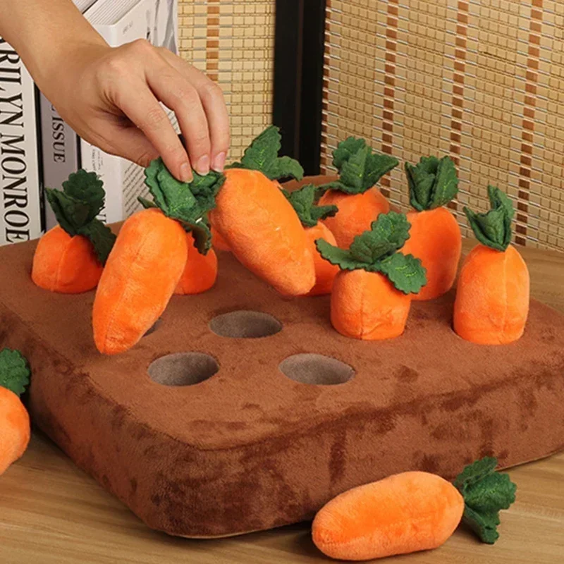 Innovative Dog Toys Snuffle Mat for Pet Plush Carrot Toy Mat Plush Vegetable Field Pull Radish 1005008308611405