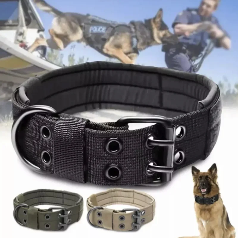 Adjustable Dog Collars Classic Reflective Training Military Dog Collar Nylon Heavy Duty Tactical 1005008314759691