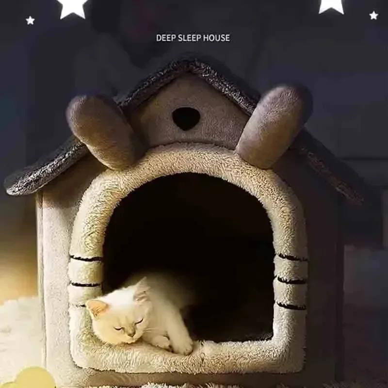 Indoor Warm Dog House Soft Pet Bed Tent House Dog Kennel Cat Bed with Removable Cushion Suitable 1005008318133377
