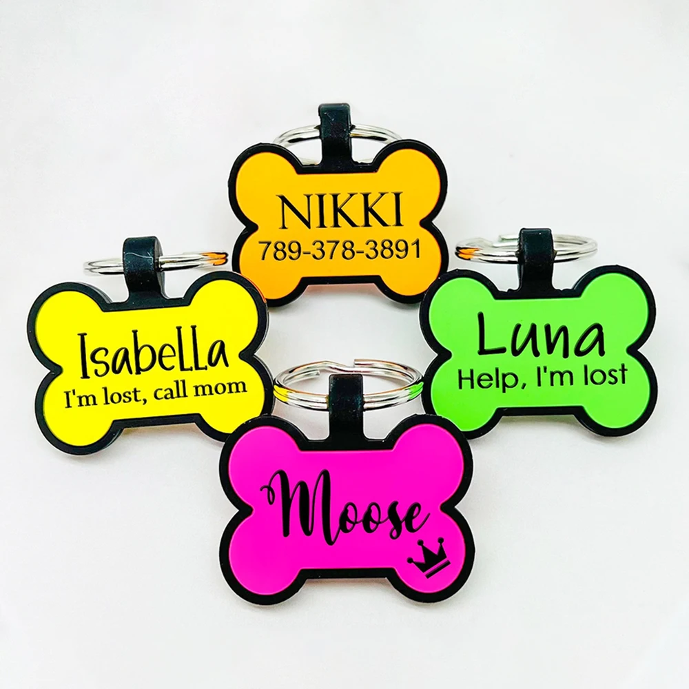 Pet Anti-Lost ID Tag Personalized Dog Collar Tag Engraved Name Phone Number Custom Pendant Puppy 1005008327950731