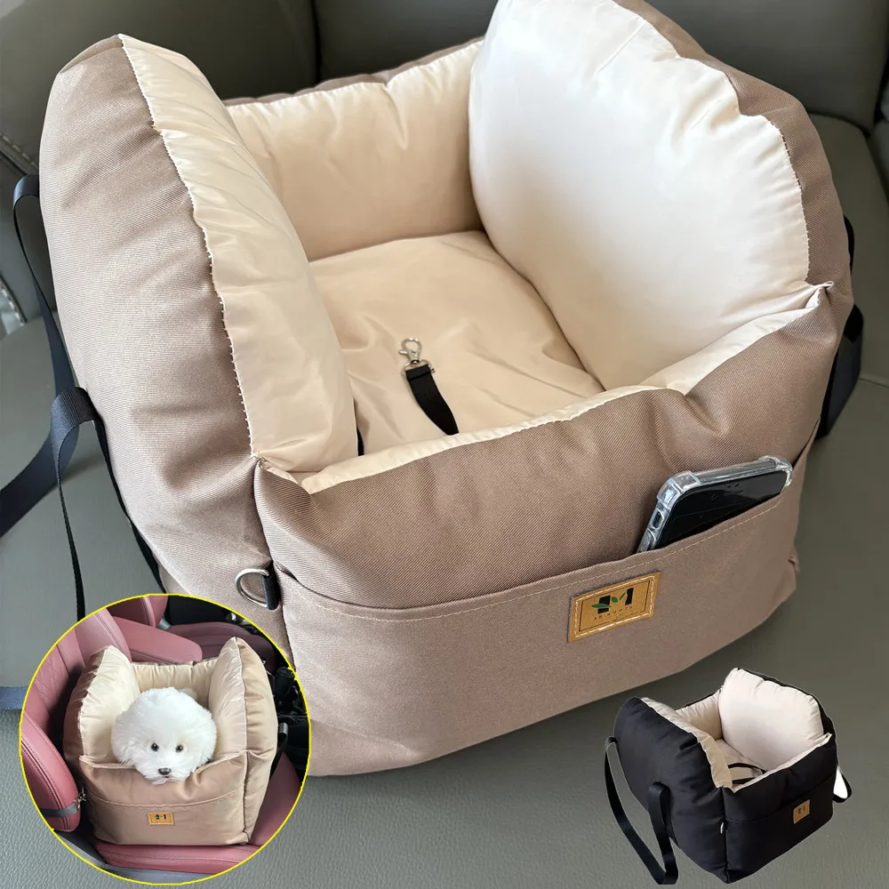 Dog Car Seat with Safety Belt Four Season Universal Pet Ooster Nest Cushion Washable Dogs Cats Sofa 1005008330243941