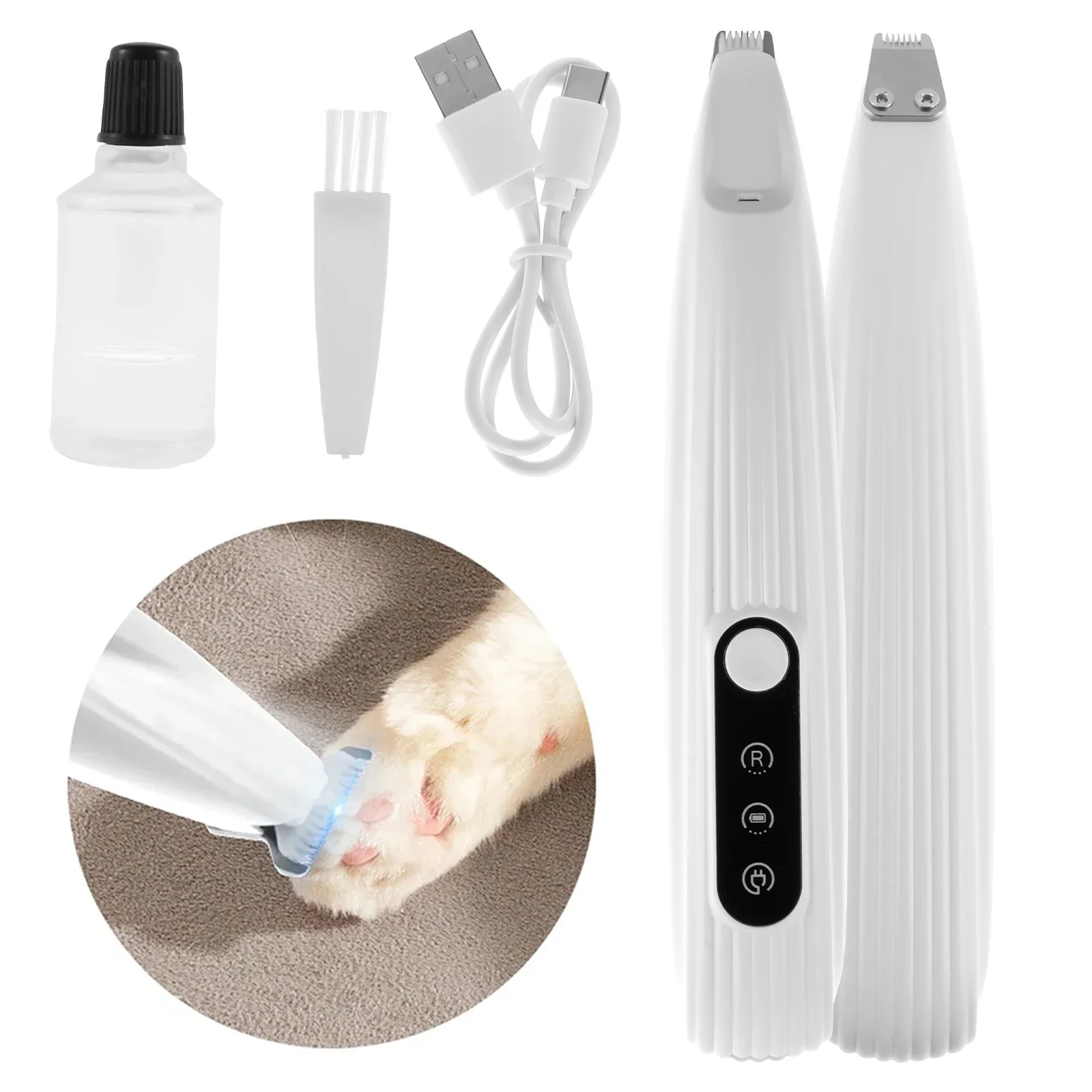 Pet Dog Paw Trimmer with LED Light Low Noise Shaver High-Speed Waterproof Dog Cat Hair Trimmer 1005008330668680