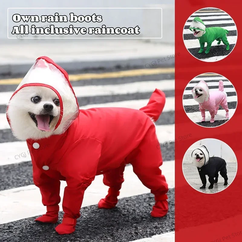 Dog Raincoat Rain Jacket Cute Dogs and Cats Raincoat Waterproof All-Inclusive for Pet Keep Pets Dry 1005008334035802