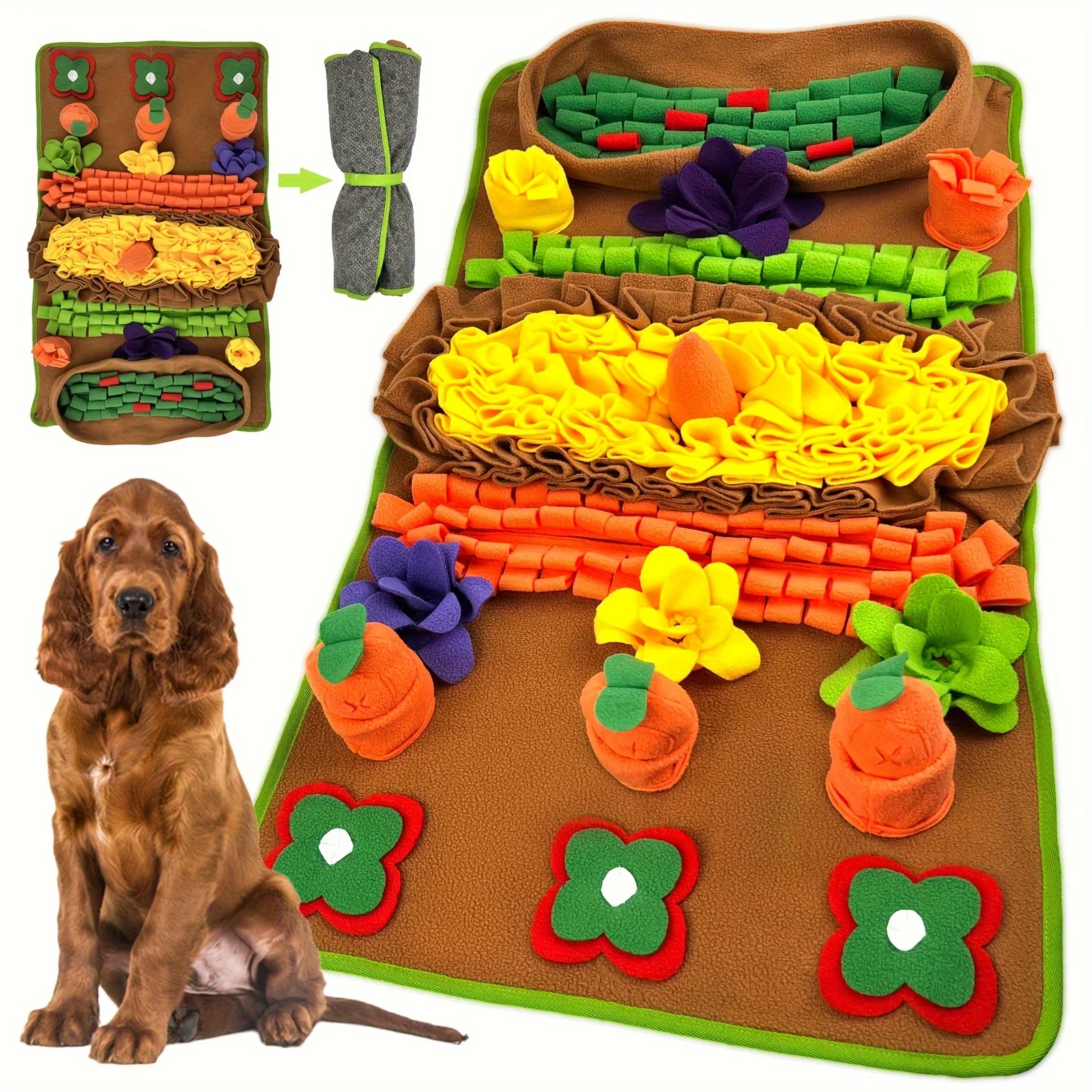 Pet Snuffle Mat for Dogs Sniff Mat Nosework Feeding Mat Slow Feeder Interactive Dog Puzzle Toys 1005008337911128