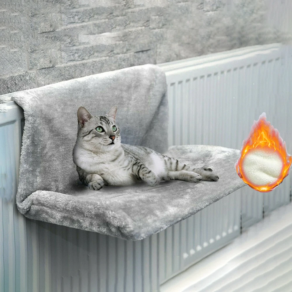 Cat Hanging Bed Pet Animal Radiator Bed Warm Fleece Basket Cradle Hammock Metal Iron Frame 1005008347765791
