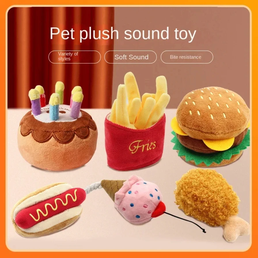 Plush Dog Toys Squeaky Dogs Accessories Pet Perros Toy Soft Squeeze Sound Teeth Chew Bite Resistant 1005008347957532