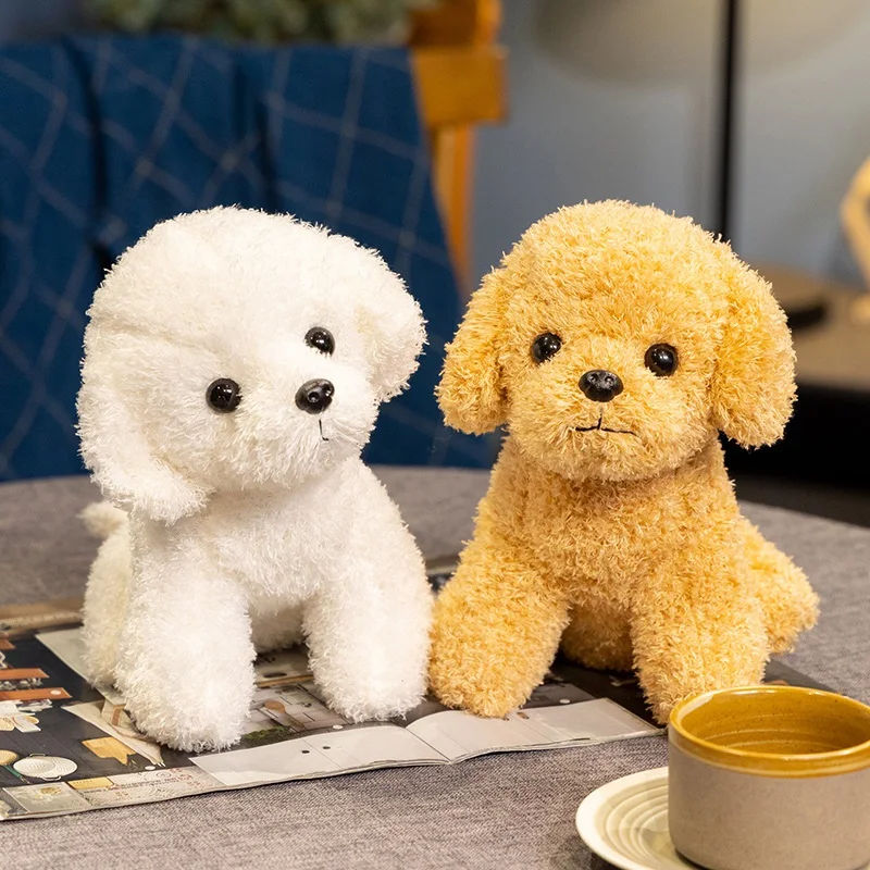 19/24CM Simulated Curly Teddy Dog Plush Toys Soft Stuffed Animal Lovely Puppy Dog Doll Accompany 1005008351802471