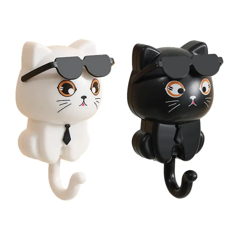 Cartoon Cat Self Adhesive Wall Hook Dormitory Bedroom Door Hanger for Keys Umbrella Towel Cap (1PC) 1005008380857645