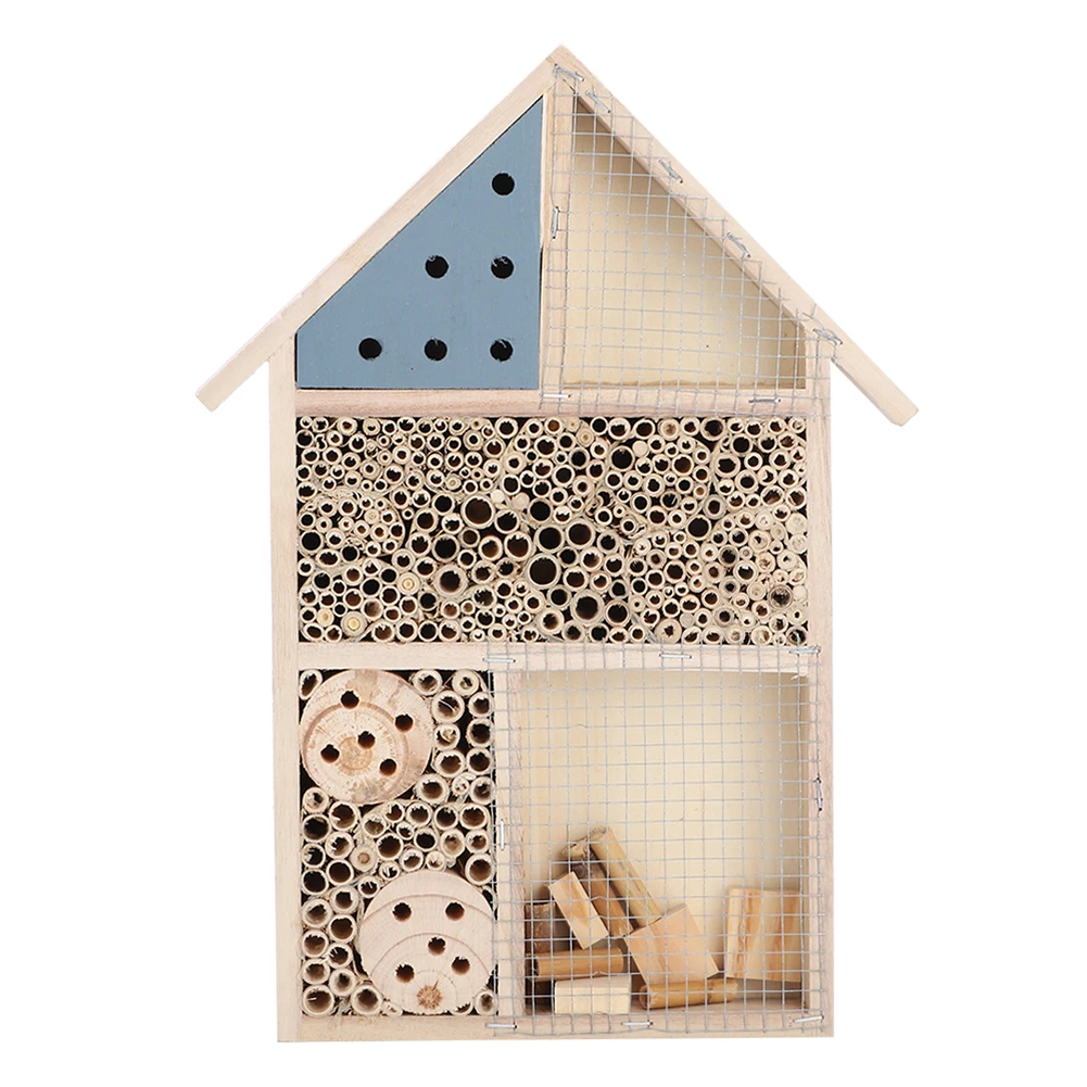 Bee House Insect Wooden Wood Bug Room Hotel Shelter Garden Decoration 1005008394449392