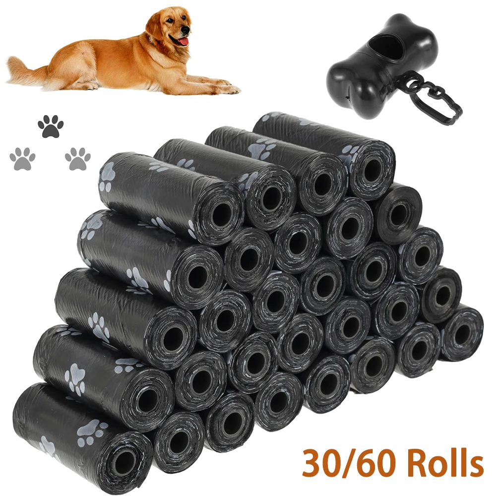 30/60 Rolls Dog Poop Bag Outdoor Cleaning with Breakpoint Dog Cat Poop Clean Pick Up Tools 1005008403779942