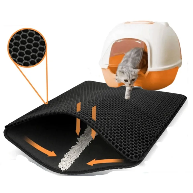 Cat Litter Mat Non Slip Big Pet Litter Box Filter Mat Double Layer Wear Resistant Waterproof Cat 1005008404634121