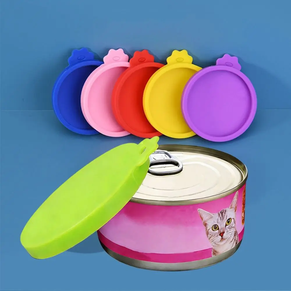 Food Storage Pet Supplies Cans Cap Food Tin Cover Silicone Can Lid Pet Can Covers Fresh-Keeping Lid 1005008413962994
