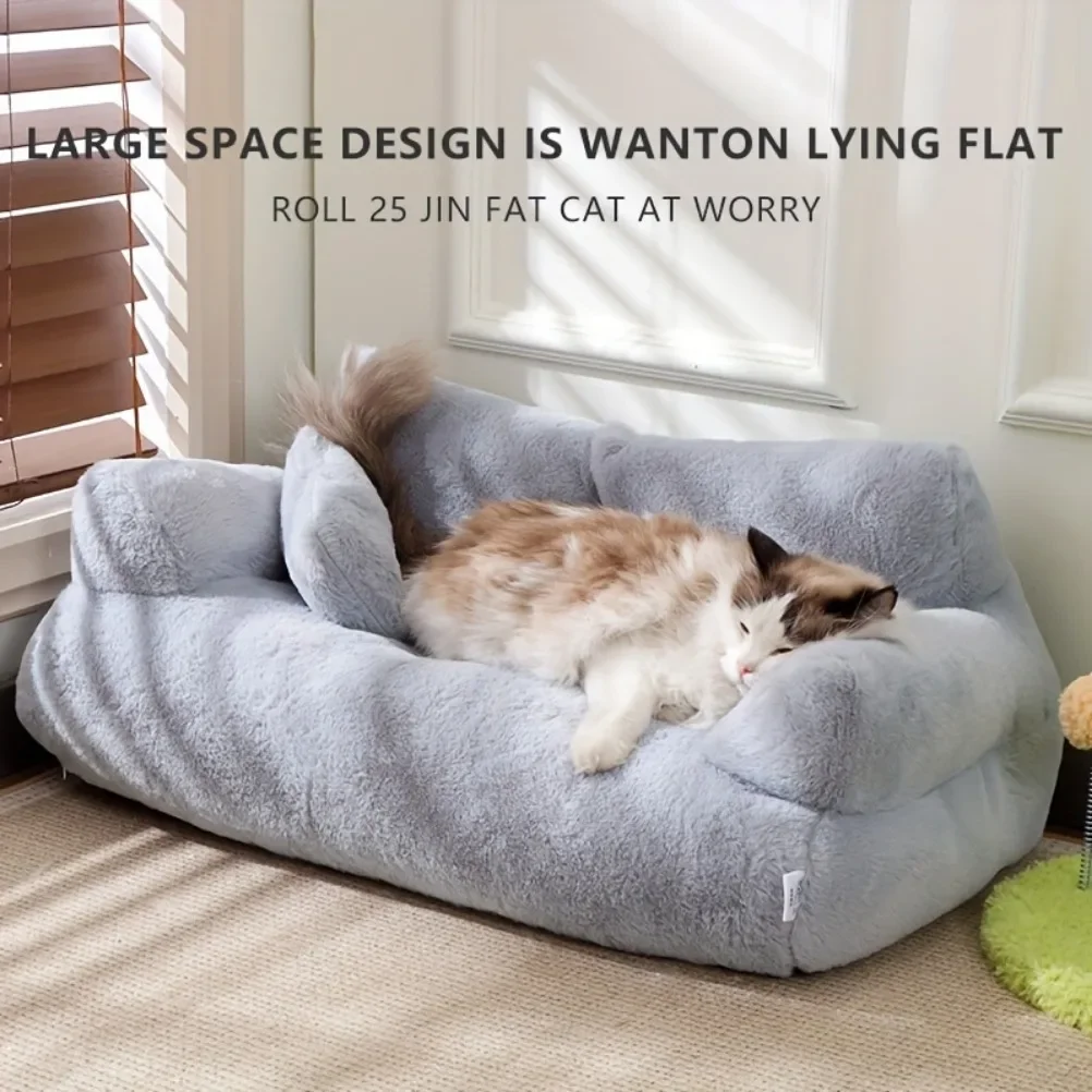 Luxury Cat Bed Super Soft Warm Pet Sofa Detachable Washable Non-Slip for Small Medium Dogs 1005008414145911