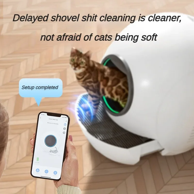Automatic Self Cleaning Cat Litter Box Extra Large with APP Smart Health Monitor 80L UV 1005008419213174