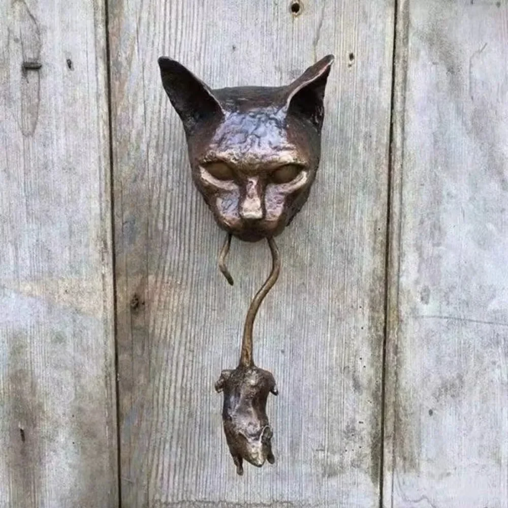 Cat and Mouse Resin Crafts Cat Wall Hanging Accessories Home Living Room Outer Wall Decoration 1005008457164613