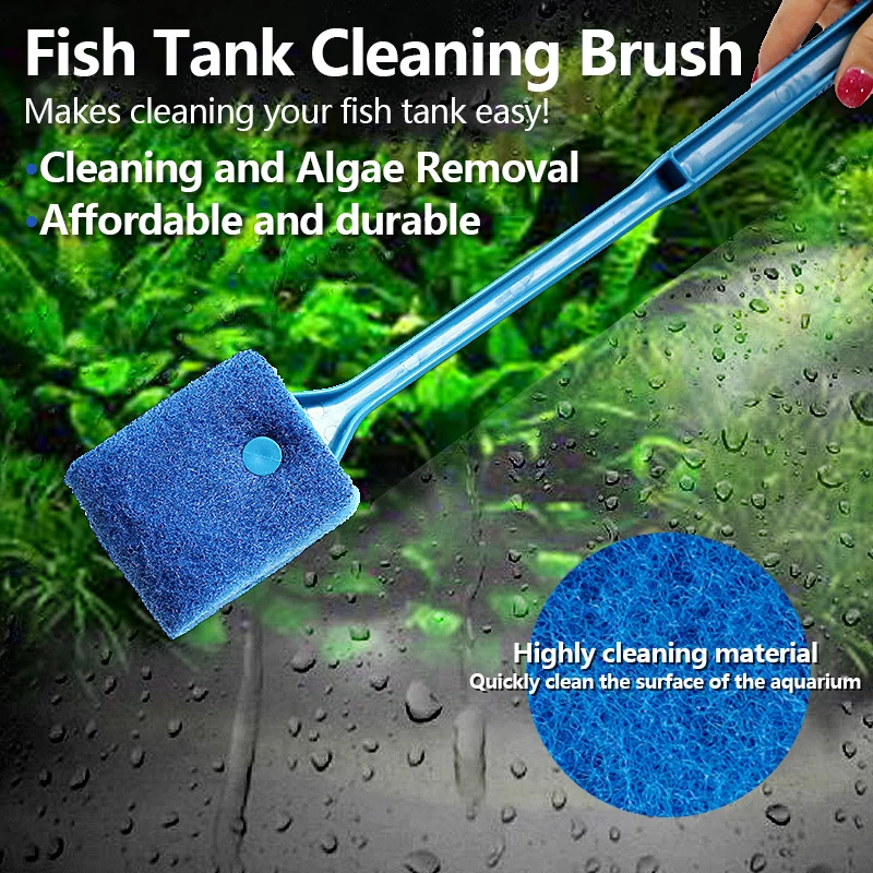 Fish Tank Glass Plant Cleaning Brush Floating Cleaning Window Algae Scraping Sponge Accessories 1005008459064547
