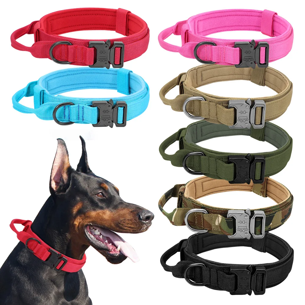 Military Tactical Dog Collar Nylon Dogs Collars Durable Pet Training Necklace Adjustable for Medium 1005008463454384