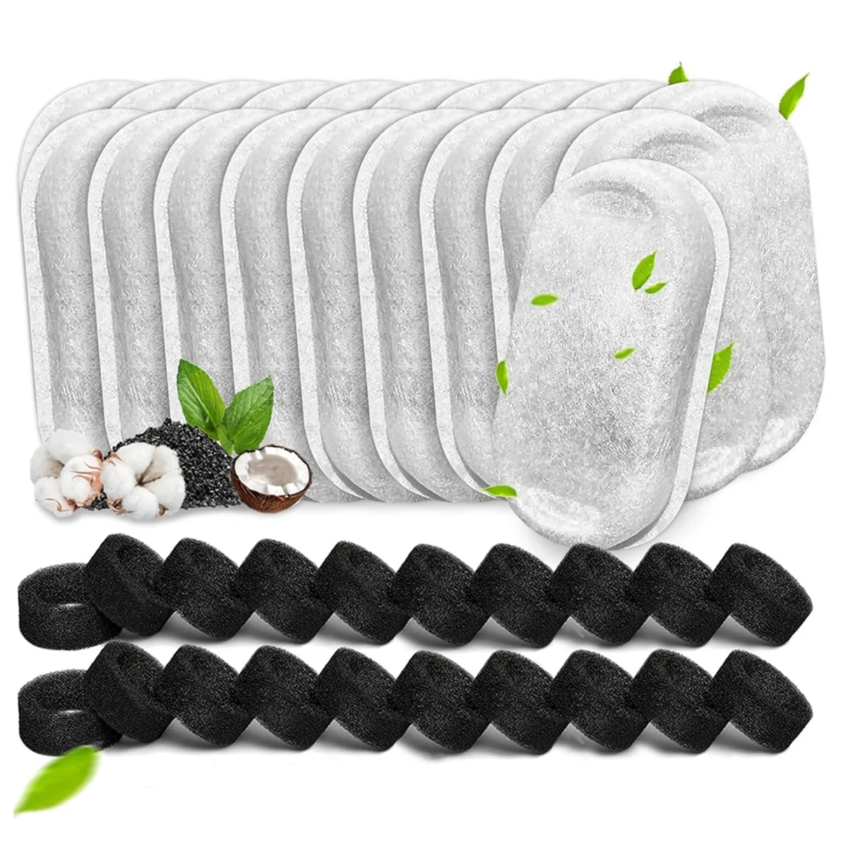 New 40PCS Cat Water Fountain Filters for 67oz/2L and 108/3.2L Stainless Steel Pet Fountain Cat 1005008470352310