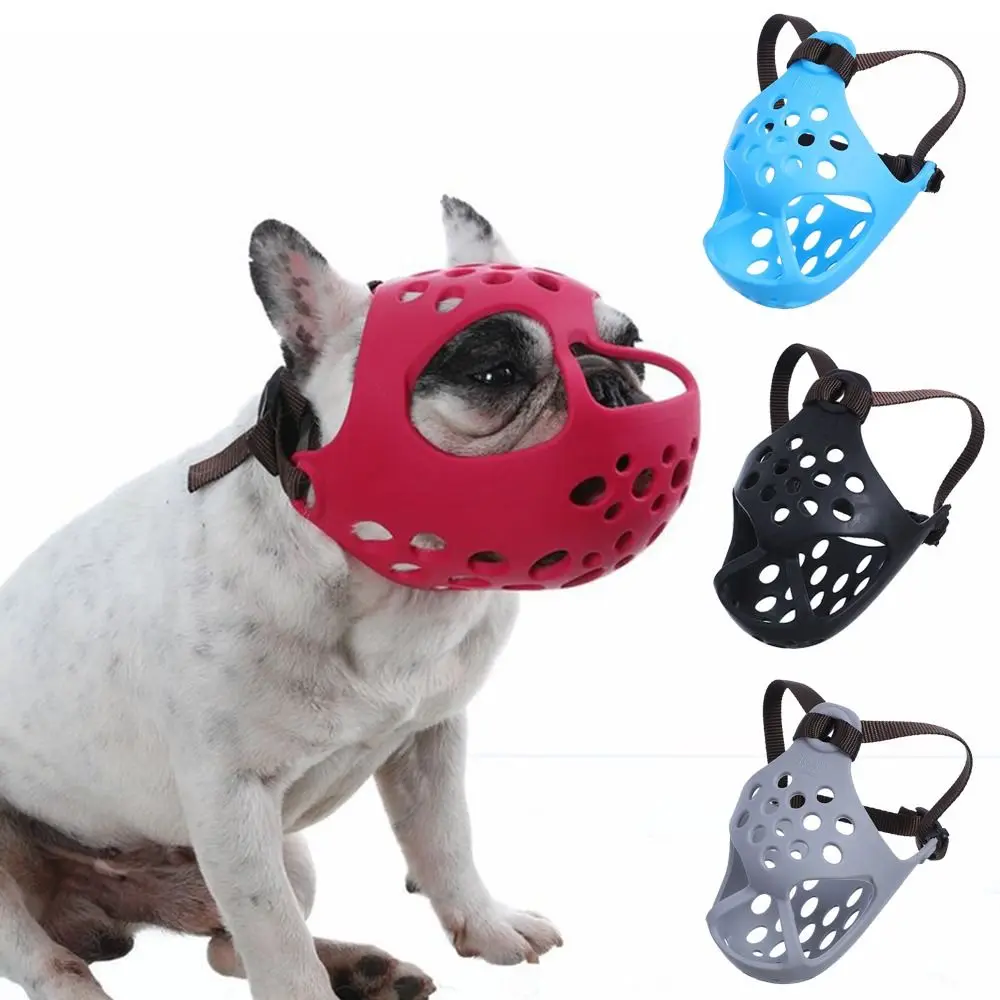 Breathable Aggressive Dog Anti Barking French Bulldog Face Mesh Biting Chewing Pet Dog Muzzle 1005008473654514
