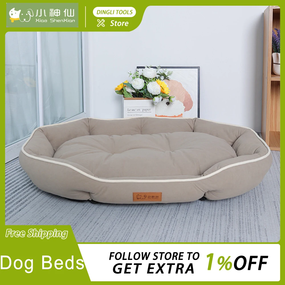 Original Dog Cat Bed Pet Sofa Square Beds for Large Nest Kennel Be Universal Suede Fossa Mat 1005008473784590