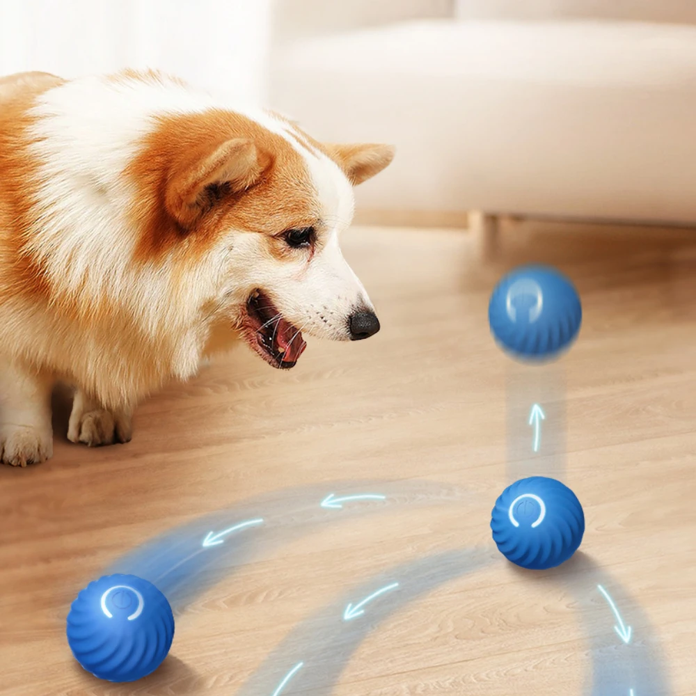 Smart Dog Toys Intelligent Gravity Jump Ball Rechargeable Bite-Resistant Rolling Ball Cat and Dog 1005008497954444
